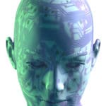 Artificial intelligence - cyber digital head