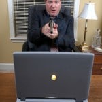 Computer being shot