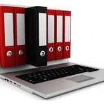 3d dosiier popping out from a laptop screen