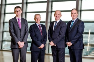 LHS: Richard Candy, Murray Fairclough (legal services director), Ian Lewis, Graham Small (partner)
