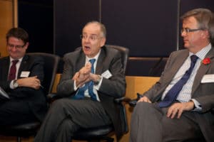 Lord Falconer (centre) was Shadow Lord Chancellor