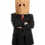 Businessman With Paper Bag Over Head