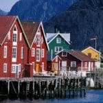 coloured houses in Henningsvaer - Lofoten Island
