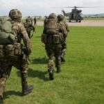 British Army Exercise with helicopters