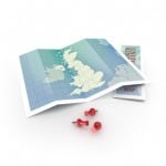 UK map with pins