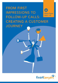 First4Lawyers White Paper: From first impressions to follow-up calls: Creating a customer journey - frontpage