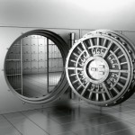 Open bank vault
