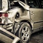 car crash - bashed car