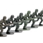 charging toy soldiers