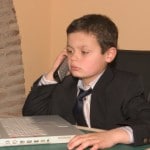 child in suit