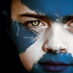 Scottish boy with the flag of Scotland