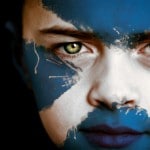 Scottish boy with the flag of Scotland