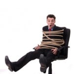 tied up businessman